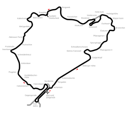 Streckenverlauf 1967–1982 mit neuer Schikane Hohenrain