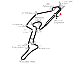 2009–2013: Nürburgring, mit Mercedes-Arena (2009–2013 im Wechsel mit Hockenheimring)