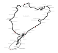 Die Position der Südschleife im Vergleich zur heutigen GP-Strecke