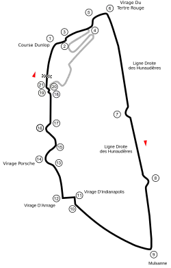 Streckenverlauf 24h-LeMans und der Bugatti Circuit
