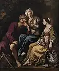 Loth und seine Töchter, 1625, Öl auf Leinwand, 225 × 200 cm, Statens Museum for Kunst, Kopenhagen
