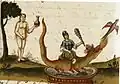 Drachenreiter mit Keule, Italien (1738)