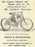 Anzeige der Clément, Gladiator & Humber & Co. Limited in einer indischen Zeitung (1898)