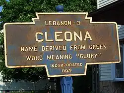 Keystone Marker für Cleona vor der Restaurierung (2003)