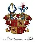 Wappen derer von Dewitz genannt von Krebs.
