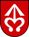 Pfeil und Bogen als Herb (Bílovec)