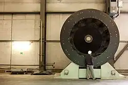 Ausgebautes Schlagrad im Kraftwerk Schwarze Pumpe