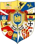Großes Wappen von Joachim-Napoleon, König von Neapel und Sizilien von 1808 bis 1815.