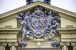 Allianzwappen Bayern-Sachsen an der Theatinerkirche