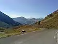 Von der Passhöhe in Richtung Frankreich
