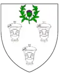 Salbengefäße in Schattenfarbe im Wappen des Collège de chirurgie de Nancy