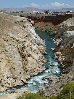 Colter’s Hell mit den ersten Gebäuden von Cody am oberen Bildrand
