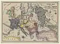 Comic map of the seat of war with entirely new features. 30. Mai 1854, 650 × 490 mm, Farblithographie, London, Rock brothers and Payne. Bibliothèque nationale de France, département Cartes et plans, GE C-797.[54]