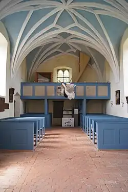 Komturei Kirche, Innenansicht nach Westen.