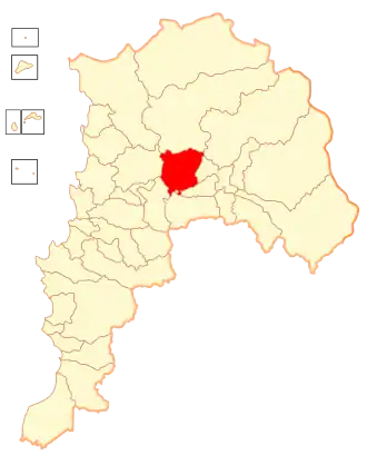 Lage der Gemeinde in der Región de Valparaíso