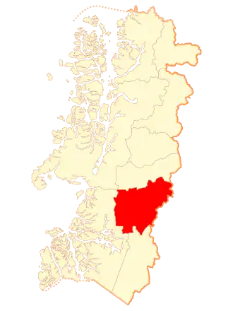 Lage der Kommune in der Region Aysén