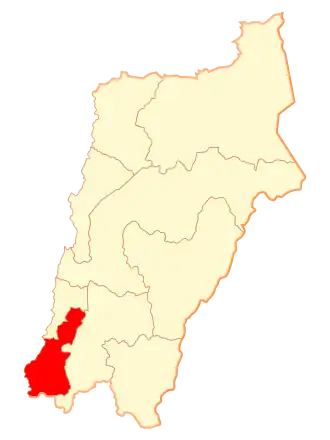 Lage der Gemeinde in der Región de Atacama