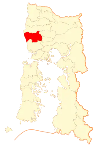 Lage von Fresia in der Región de los Lagos