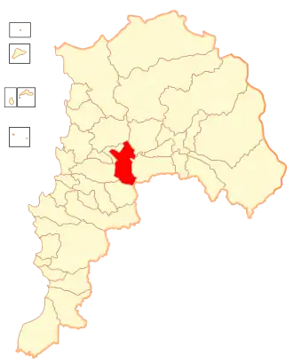 Lage der Gemeinde in der Región de Valparaíso