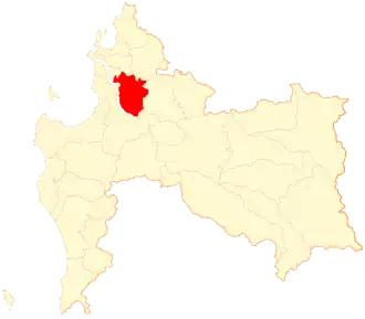 Lage von Hualqui in der Región del Biobío