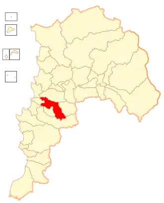 Lage der Gemeinde in der Región de Valparaíso