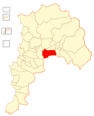 Lage der Gemeinde in der Región de Valparaíso