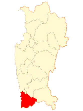 Lage der Gemeinde in der Región de Coquimbo