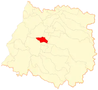 Lage der Gemeinde in der Región del Maule