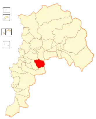Lage der Gemeinde in der Región de Valparaíso