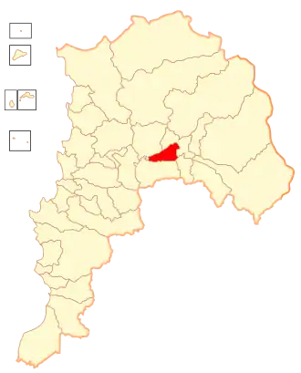 Lage der Gemeinde in der Región de Valparaíso