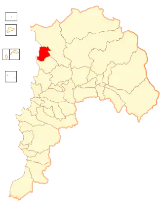 Lage der Gemeinde in der Región de Valparaíso