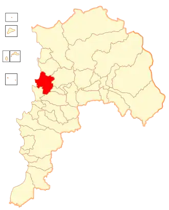 Lage der Gemeinde in der Región de Valparaíso