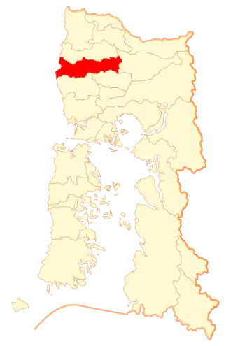 Lage Purranque in der Región de los Lagos