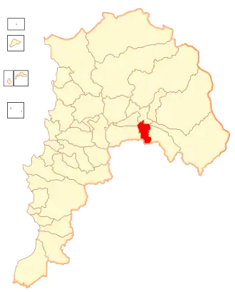 Lage der Gemeinde in der Región de Valparaíso