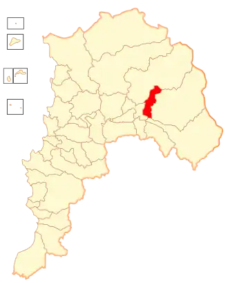 Lage der Gemeinde in der Región de Valparaíso