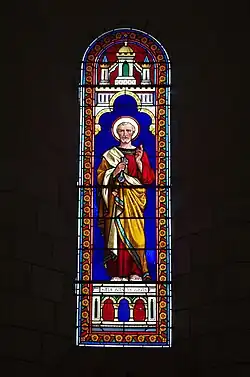 Bleiglasfenster mit Heiligem Petrus