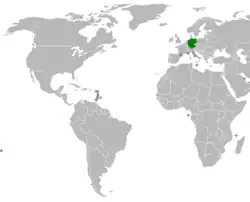 Lage von Deutschland und der Cookinseln
