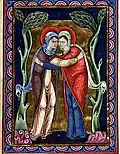 F 8v: Elisabeth und Maria