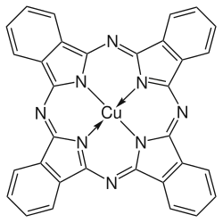 Struktur von Kupferphthalocyanin