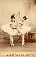 Pierina Legnani und Olga Preobraschenskaja in der Szene Der lebende Garten