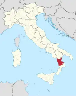 Lage innerhalb Italiens