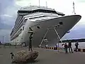 Kreuzfahrtschiff im Hafen von Klaipėda