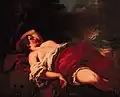Gustave Courbet (1819–1877): La Moissonneuse endormie (Die schlafende Feldarbeiterin) ca. 1845