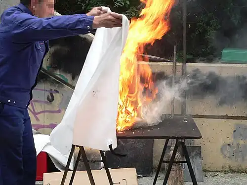 Ersticken mit Löschdecke