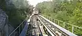 Standseilbahn, Blick aus Richtung Siders