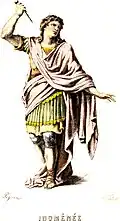 Illustration der Tragödie Idoménée von Prosper Jolyot Crébillon.