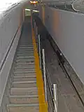 Treppe und Munitionsaufzug im Innern