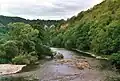 Die Werra oberhalb der Werrabrücke Creuzburg