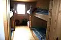 Innenansicht eines Schlafraums in der Cristallinahütte