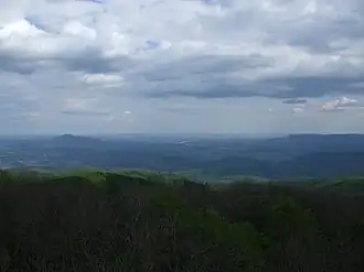 Panorama vom Aussichtsturm auf dem Csóványos